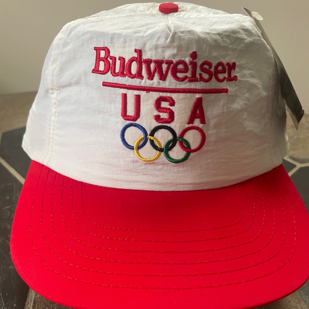 Budweiser USA Red and White Olympic Hat